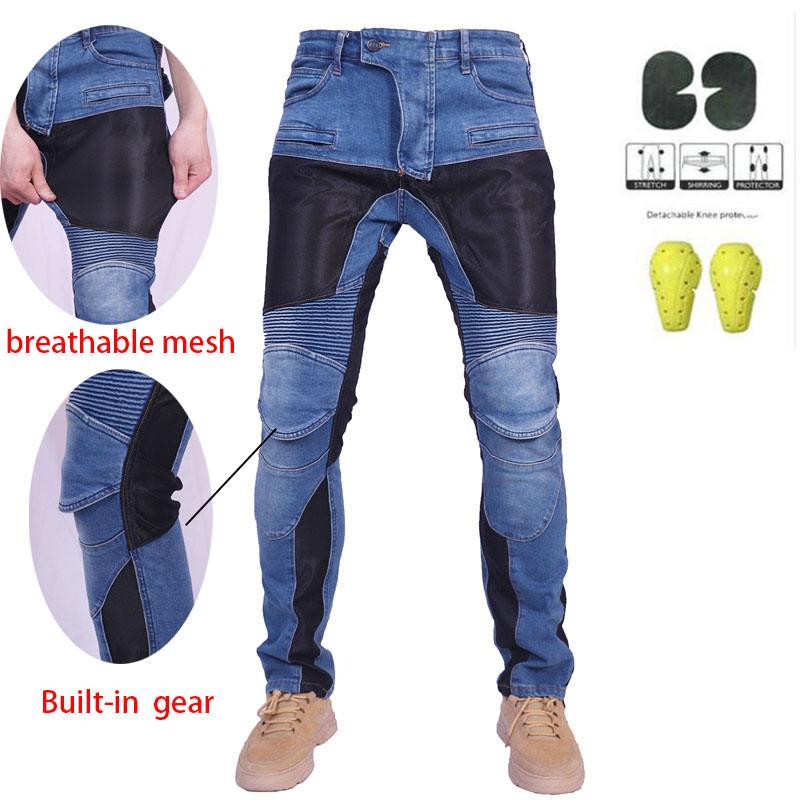 Motorcycle Gear For Summer - Men's Summer Breathable Motorcycle Riding Jeans
