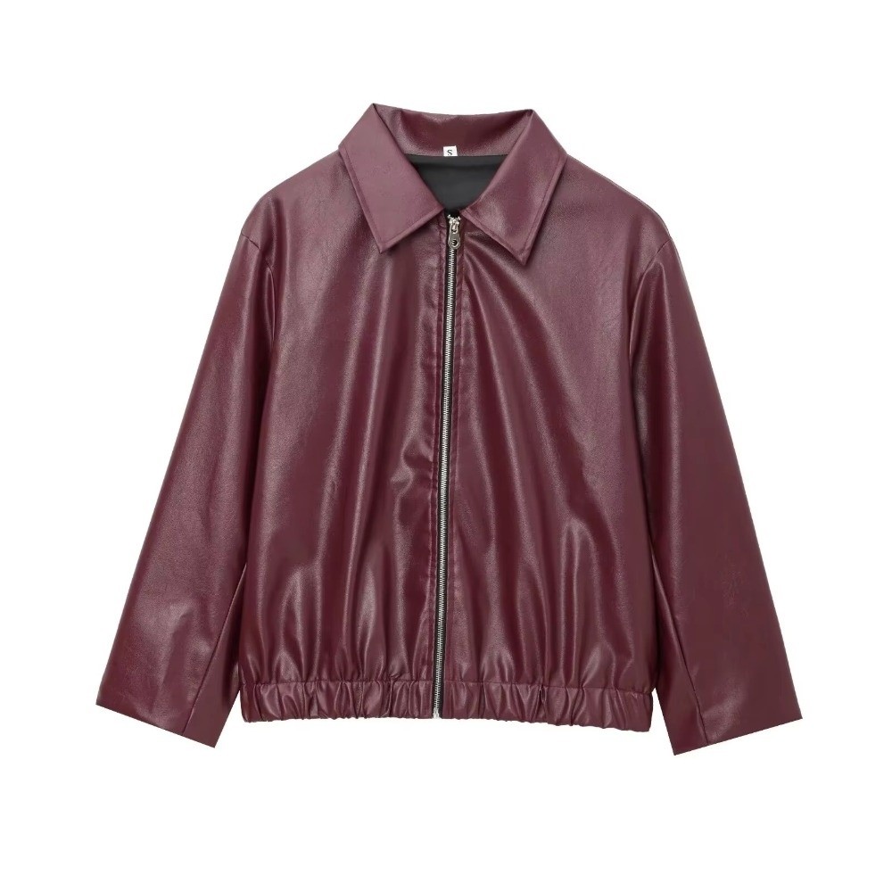 Motorcycle Gear Outfit - Vintage PU Leather Jacket Matte Shell