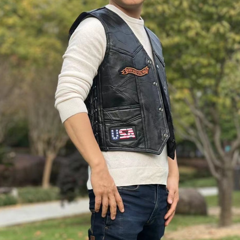NEW Motorcycle Vests Men Cafe  - Motorcycle Gear Vest review and price