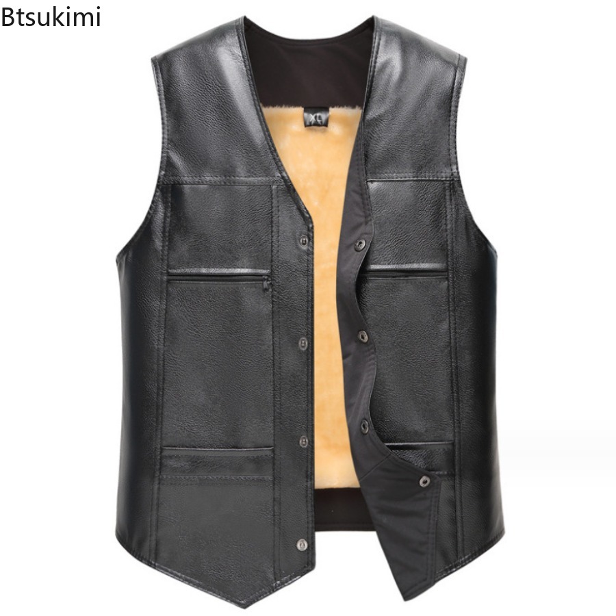 Autumn Winter New Men's Leathe - Motorcycle Gear Vest review and price