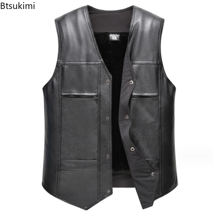 Autumn Winter New Men's Leathe - Motorcycle Gear Vest review and price