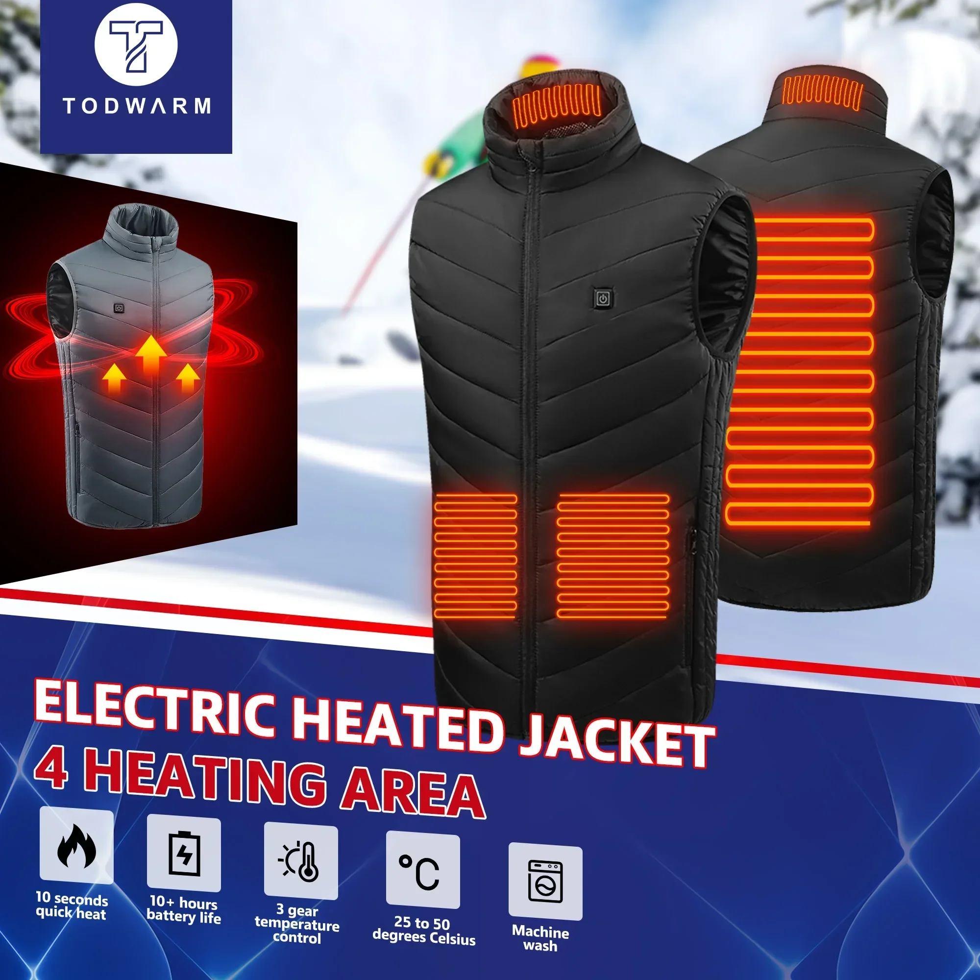 21 Heated Vest Electric Heated - Motorcycle Gear Vest review and price