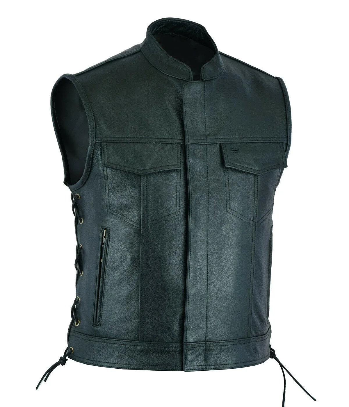 Vest Leather Punk Fashion Casu - Motorcycle Gear Vest review and price